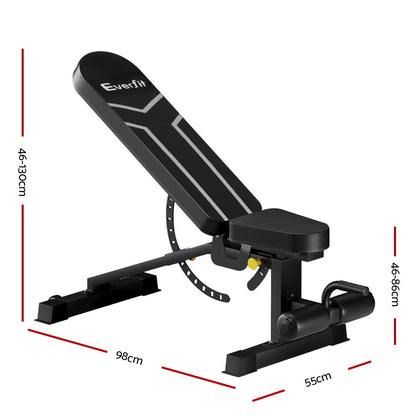 Everfit Weight Bench Adjustable FID Bench Press Home Gym 450kg Capacity - Image 2