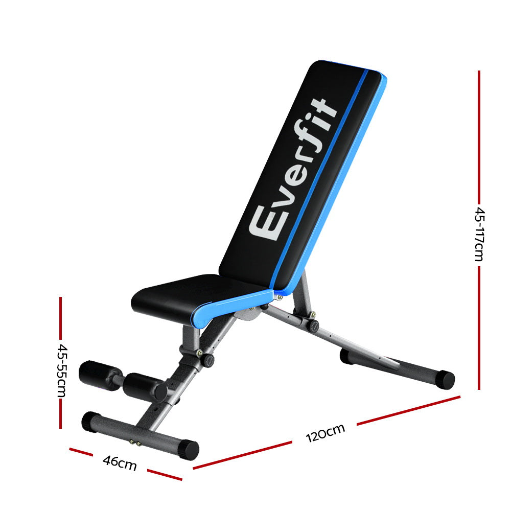 Everfit Weight Bench Adjustable FID Bench Press Home Gym 330kg Capacity - Image 2