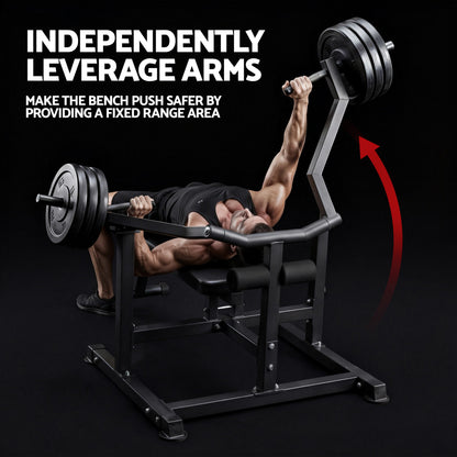 Everfit Chest Press Machine Home Gym Equipment Folding Workout Bench with Independent Arms Black - Image 6