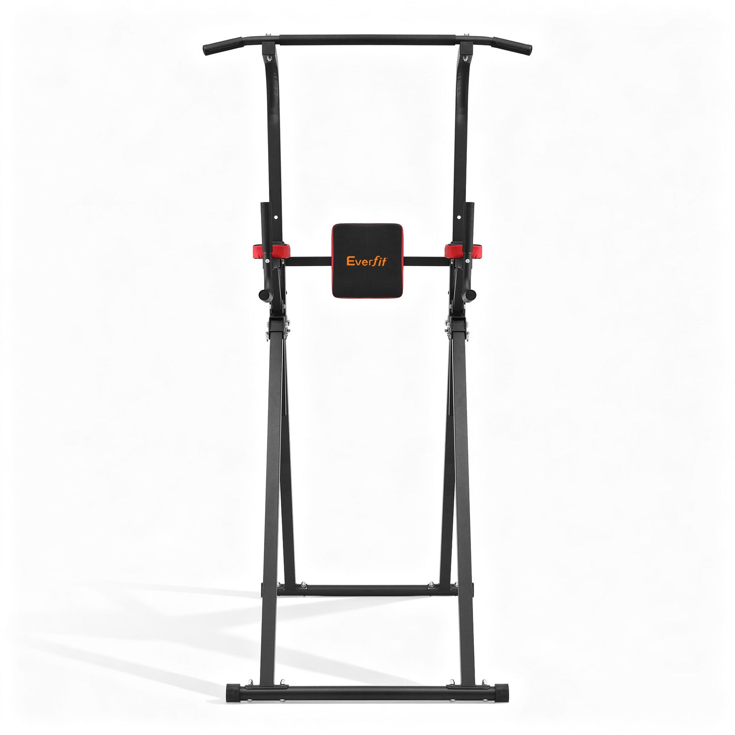 Everfit Chin Up Tower Pull Up Station Adjustable Dip Station Folding Home Gym Black - Image 3