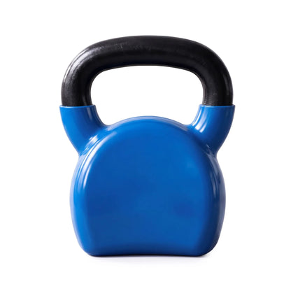 Everfit 16kg Kettlebell Cast Iron Weightlifting Bench Dumbbells Kettle Bell Blue - Image 4