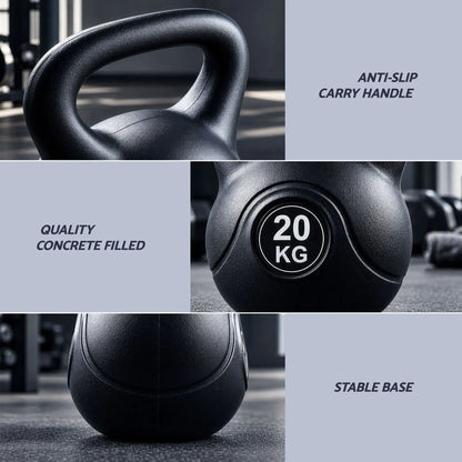 Everfit 20kg Kettlebell Weights Strength Training with Anti-slip Carry Handle & Stable Base Gym Home - Image 5