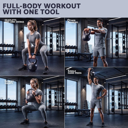 Everfit 20kg Kettlebell Weights Strength Training with Anti-slip Carry Handle & Stable Base Gym Home - Image 6