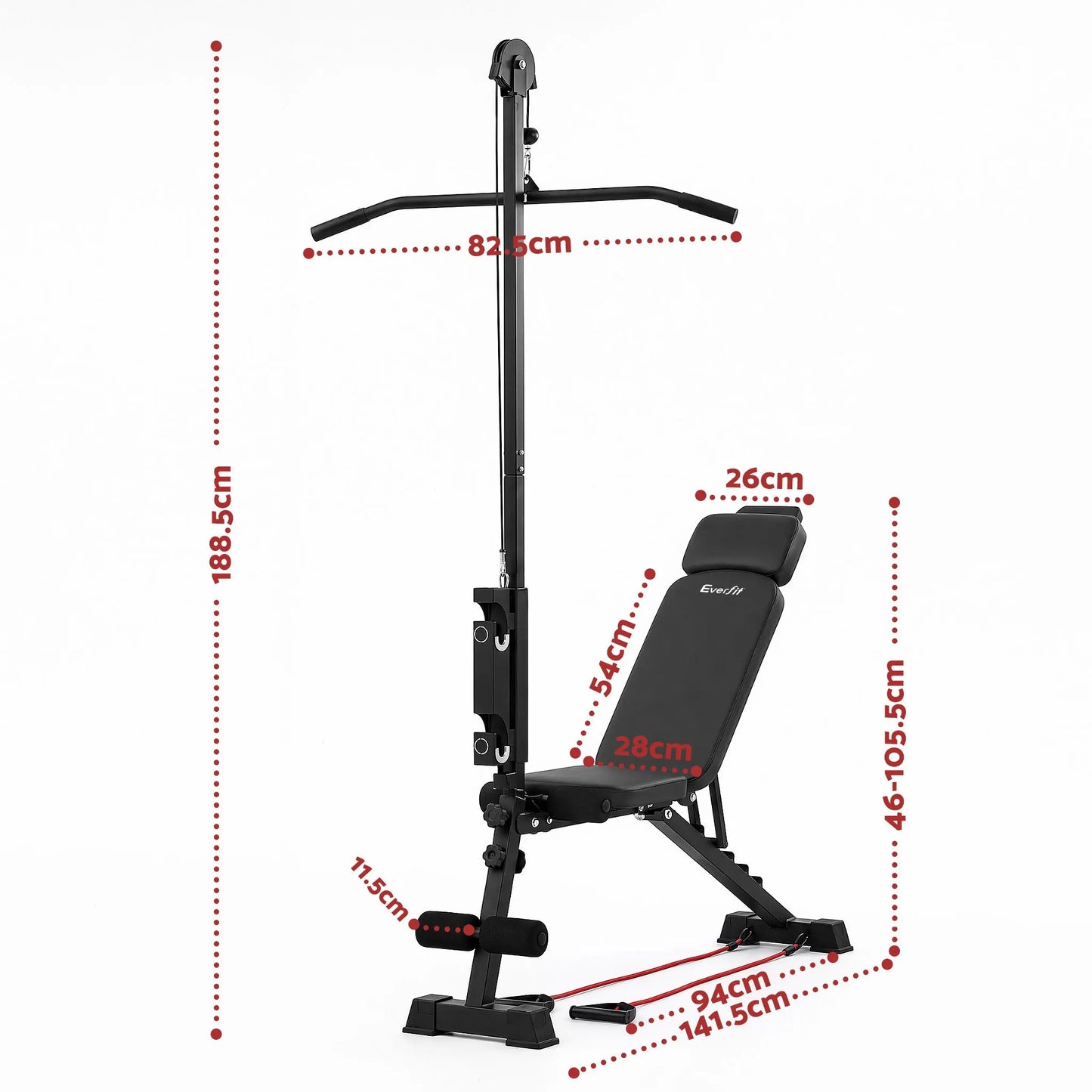 Everfit Adjustable Weight Bench Foldable Multi-Function Weight Bench - Image 2