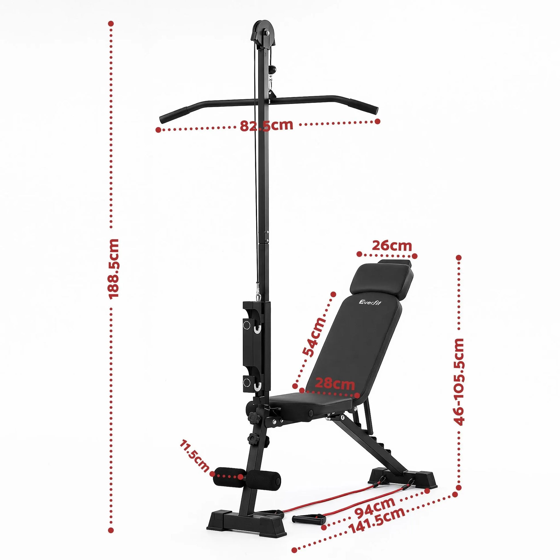Everfit Adjustable Weight Bench Foldable Multi-Function Weight Bench - Image 2