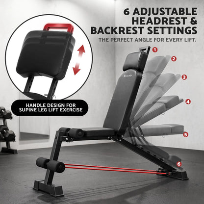Everfit Adjustable Weight Bench Foldable Multi-Function Weight Bench - Image 5