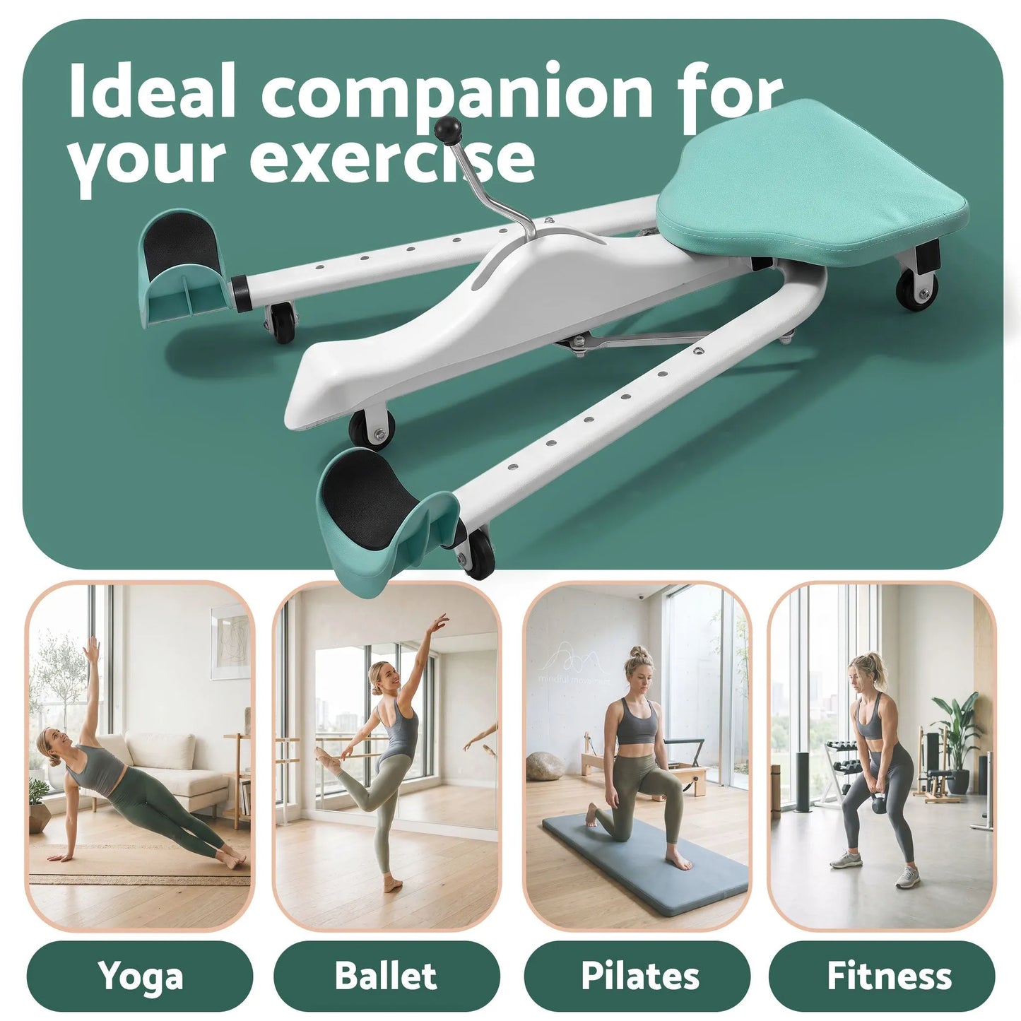 Everfit Leg Stretcher Machine Foldable 180 degree Adjustable Split Machine Green - Image 5