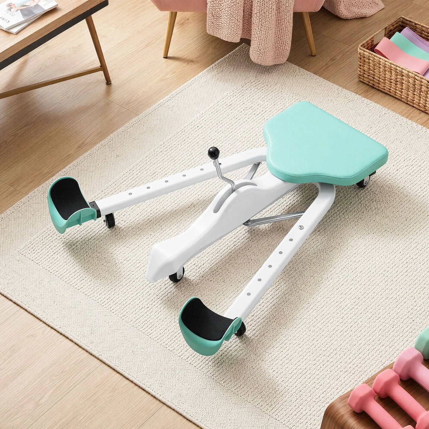 Everfit Leg Stretcher Machine Foldable 180 degree Adjustable Split Machine Green - Image 9