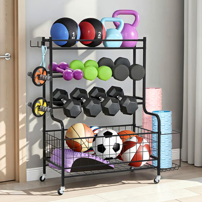 Everfit Dumbbell Rack Weight Rack for Dumbbells Home Gym Storage Black - Image 7