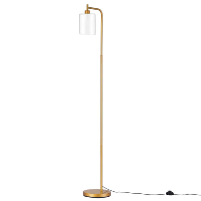 Artiss Floor Lamp Modern Industrial Standing Light with Clear Glass Shade, GoldMetal Tall Lamp for Living Room, Bedroom & Office, Anti-Tipping Weighted Base & Foot Switch (Bulb Not Included) - Image 8