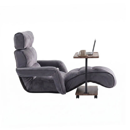 Artiss Floor Lounge & Coffee Table Set, Adjustable Recliner End Table w/ Wheels - Image 4