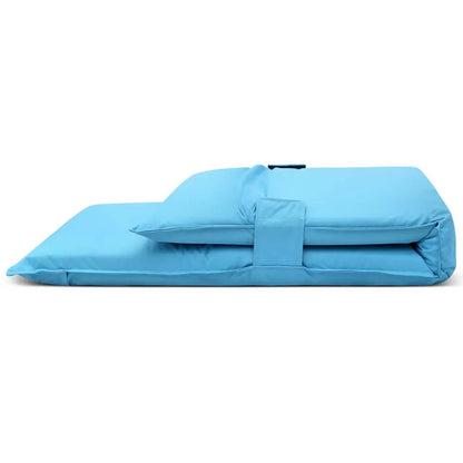 Artiss Floor Lounge Sofa Camping Chair Blue - Image 5