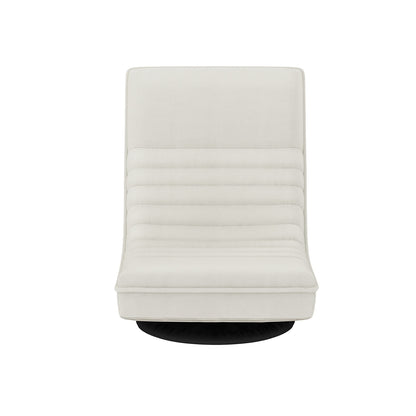 Artiss 2XFloor Chair Lounge Sofa Swivel Foldable Linen White - Image 3