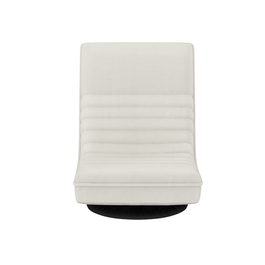 Artiss 4XFloor Chair Lounge Sofa Swivel Foldable Linen White - Image 3
