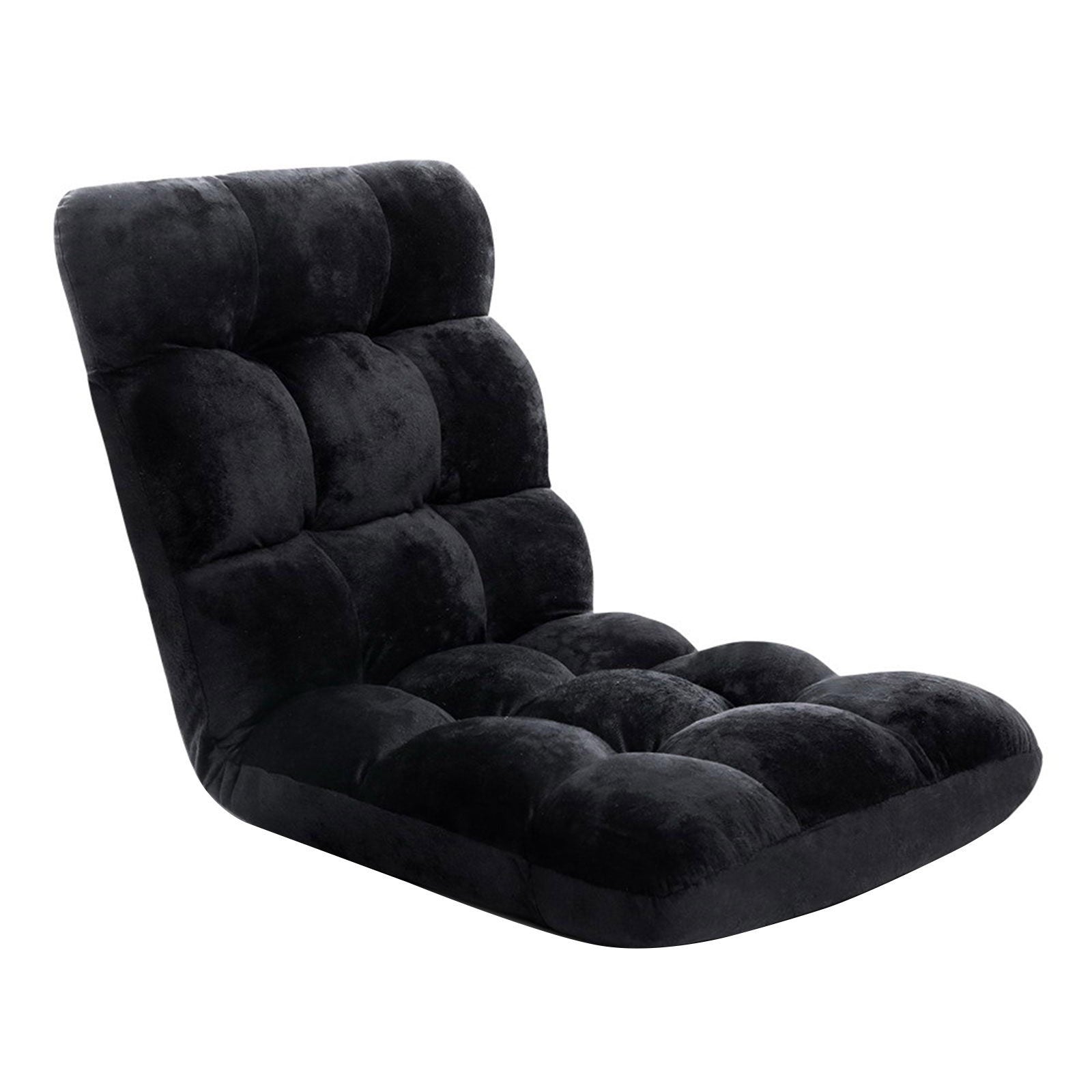 Artiss 4X Lounge Sofa Bed Flannel Fabric Black - Image 4