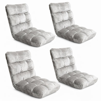 Artiss 4X Lounge Sofa Bed Flannel Fabric Grey - Image 7