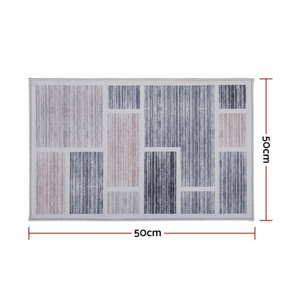 Artiss Floor Rug 50X80cm Doormat Soft Velvet Non-Slip Bath Mat Small Modern - Image 2