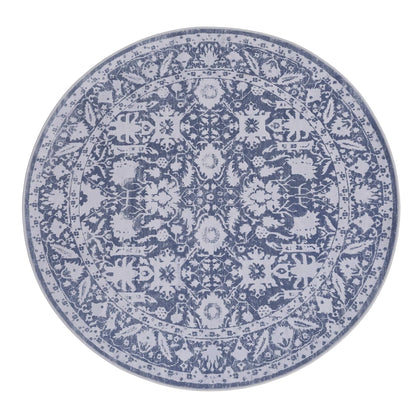 Artiss 120 cm Roung Rugs for Living Room Pad-Free Dense Dot Backing Stops Slipping & Robot Vacuum Friendly, Vintage Carpet for Reading Nook Dining Area, 100% Polyester Washable - Image 9
