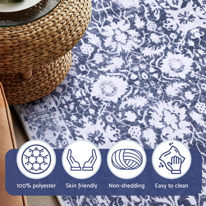 Artiss Floor Rug 120x170cm Soft Velvet Washable Modern Area Rug Floor Carpet Mat - Image 6