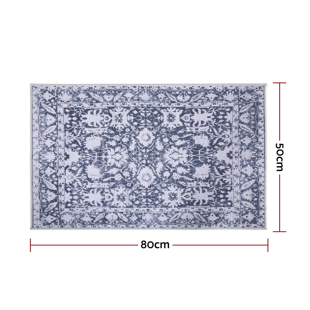 Artiss Floor Rug 50X80cm Doormat Soft Velvet Non-Slip Bath Mat Small Rug Modern - Image 3