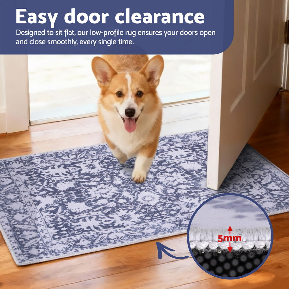 Artiss Floor Rug 50X80cm Doormat Soft Velvet Non-Slip Bath Mat Small Rug Modern - Image 4