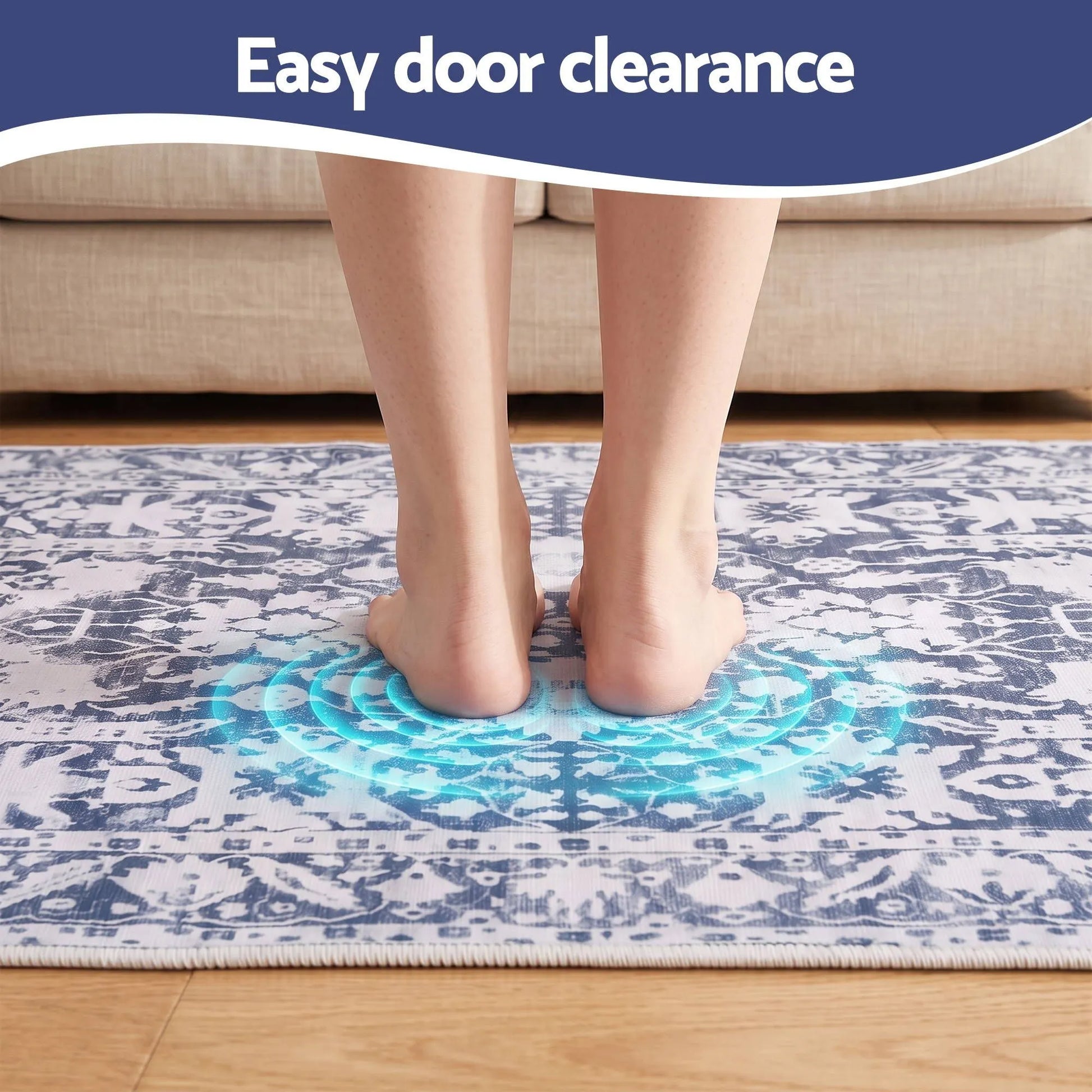 Artiss 60 x 300 cm Runner Rugs for Hallway Bedroom Pad-Free Dense Dot Backing Stops Slipping & Robot Vacuum Friendly, Vintage Carpet for Reading Nook Dining Area, 100% Polyester Washable - Image 7
