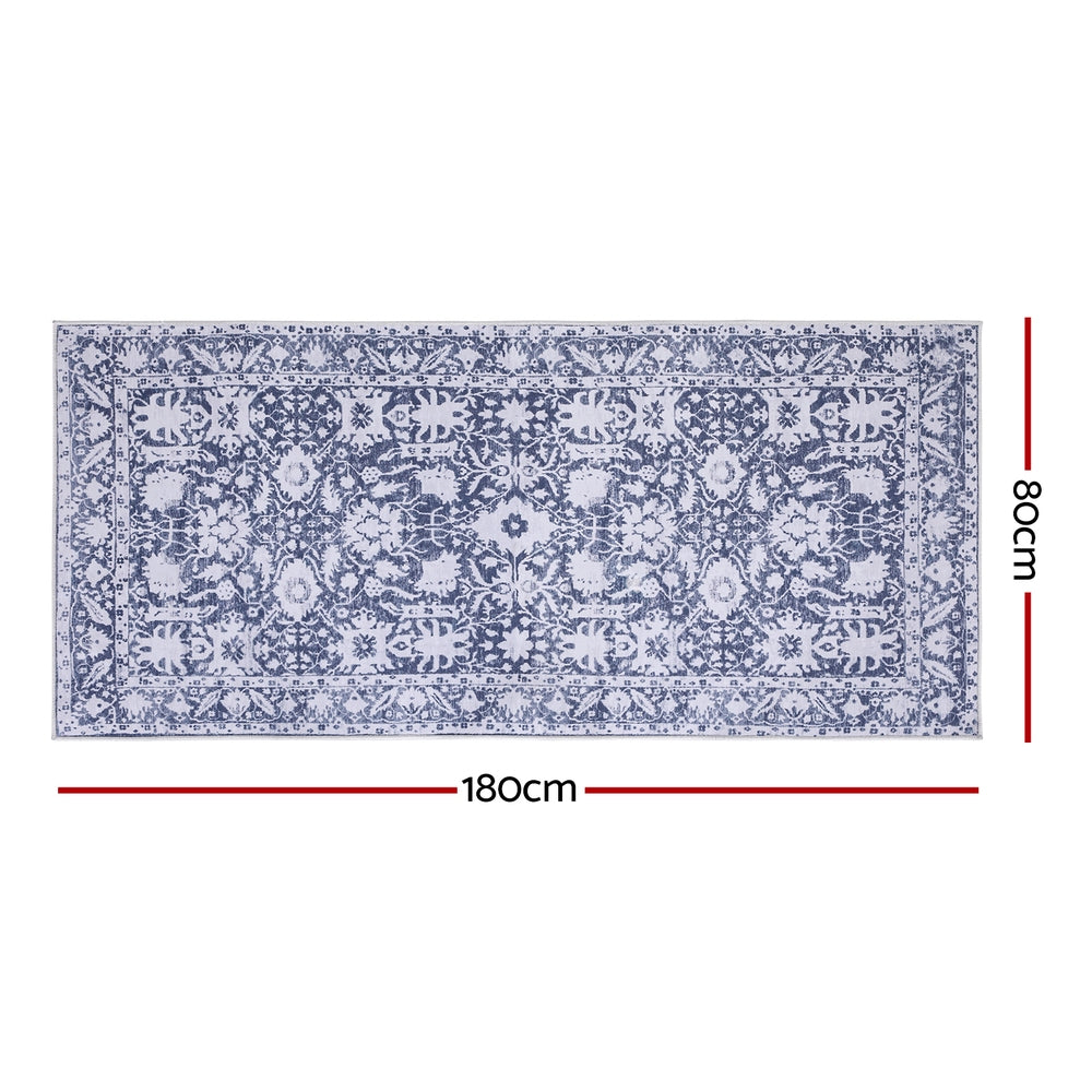 Artiss Hallway Runner Rug 80x180cm Soft Velvet Washable Modern Kitchen Mat - Image 3