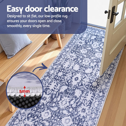 Artiss Hallway Runner Rug 80X300cm Soft Velvet Washable Modern Kitchen Mat - Image 5