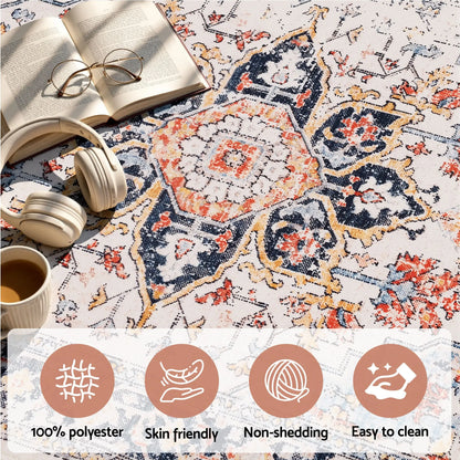 Artiss 80 x 180 cm Runner Rugs For Living Room No Heavy Rubber Crease-Free Foldable Design For Kitchen Entryway And Bedroom 100% Polyester Water-repellent Resistant Non-Shedding - Image 4