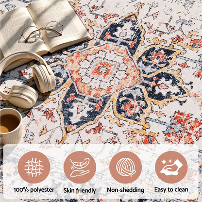 Artiss 80 x 300 cm Runner Rugs For Living Room No Heavy Rubber Crease-Free Foldable Design For Kitchen Entryway And Bedroom 100% Polyester Water-repellent Resistant Non-Shedding - Image 4