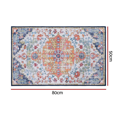 Artiss Floor Rug 50X80 Doormat Carpet Short Pile Non-Slip Entryway Mat Bohemian - Image 2