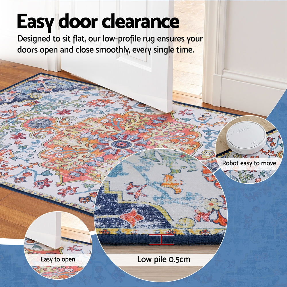 Artiss Floor Rug 50X80 Doormat Carpet Short Pile Non-Slip Entryway Mat Bohemian - Image 4