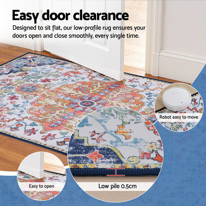 Artiss Floor Rug 50X80 Doormat Carpet Short Pile Non-Slip Entryway Mat Bohemian - Image 4
