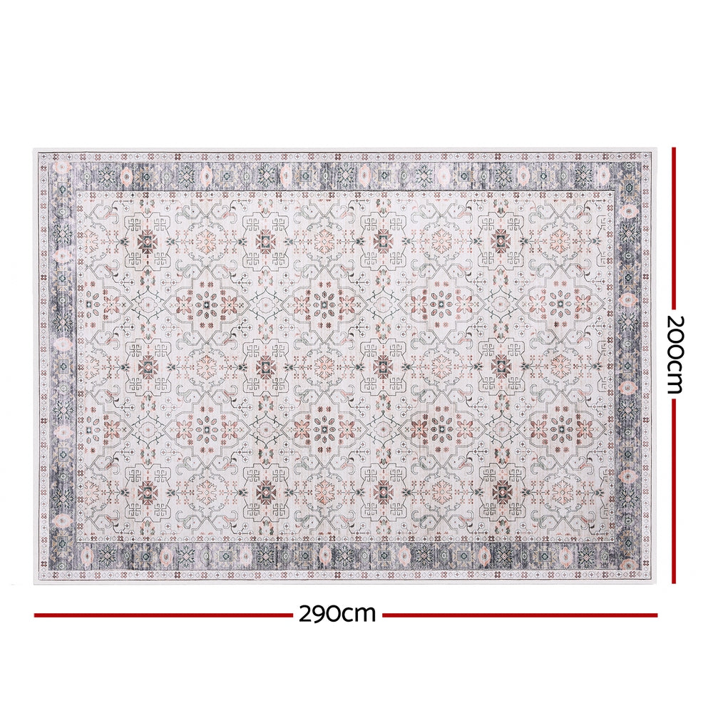 Artiss Washable Floor Rug 200x290cm Large Area Rug Modern Living Room Carpet - Image 2