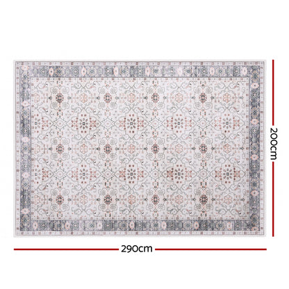 Artiss Washable Floor Rug 200x290cm Large Area Rug Modern Living Room Carpet - Image 2