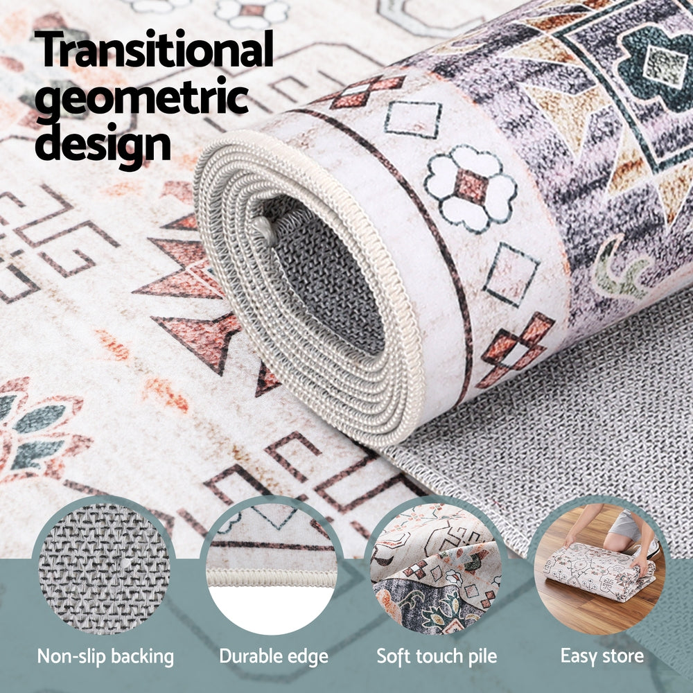 Artiss Washable Floor Rug 200x290cm Large Area Rug Modern Living Room Carpet - Image 4