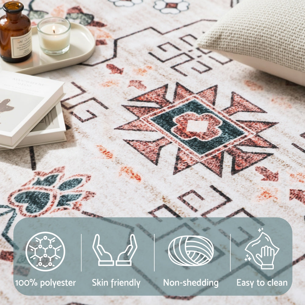 Artiss Washable Floor Rug 200x290cm Large Area Rug Modern Living Room Carpet - Image 6