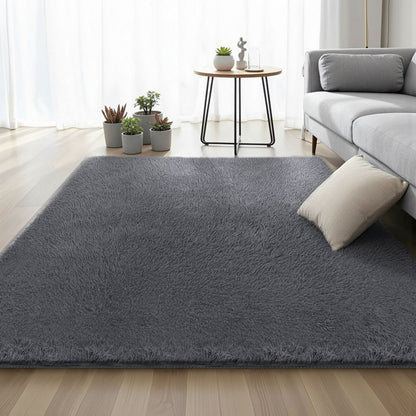 Artiss Floor Rug 160x230cm Plush Area Shaggy Rug Living Room Bedroom Carpet Grey - Image 7