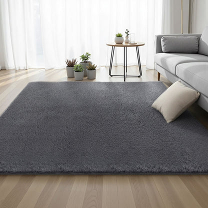 Artiss Floor Rug 200x230cm Plush Area Shaggy Rug Living Room Bedroom Carpet Grey - Image 7