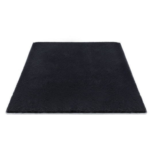 Artiss Floor Rug 200x290cm Plush Area Shaggy Rug Living Room Bedroom Carpet Black