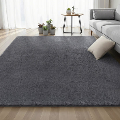 Artiss Floor Rug 200x290cm Plush Area Shaggy Rug Living Room Bedroom Carpet Grey - Image 7