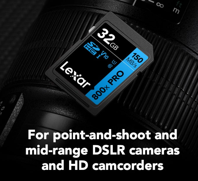 Lexar High-Performance 800x PRO 32GB SDHC™ SDXC™ UHS-I Card BLUE Series read speed up to 150MB/s... - Image 2