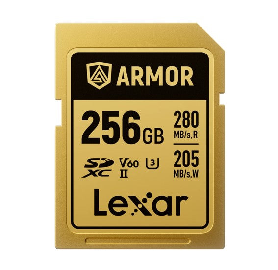 Lexar Professional ARMOR GOLD 256GB SDXC™ UHS-II Card  up to 280MB/s read, up to 205MB/s write, S...