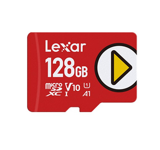 Lexar PLAY microSDXC™ UHS-I card 128GB Class 10, U3, V30, A2, up to 205MB/s read, up to 140MB/s w...