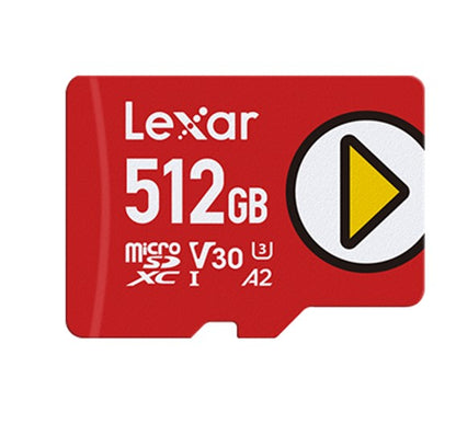 Lexar PLAY microSDXC™ UHS-I card 512GB Class 10, U3, V30, A2, up to 205MB/s read, up to 140MB/s w...