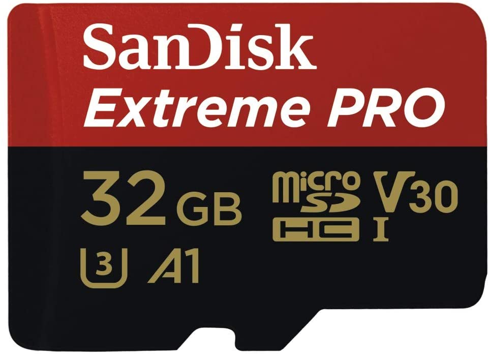 SanDisk Extreme Pro 32GB microSD SDHC SQXCG 100MB/s 90MB/s V30 U3 C10 UHS-1 4K UHD Shock temperat...