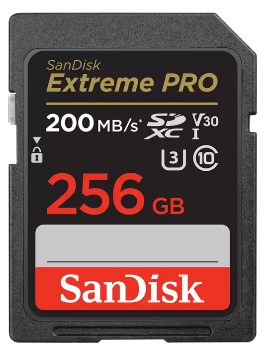 (LS) SanDisk 256GB Extreme PRO Memory Card 200MB/s Full HD  4K UHD Class 30 Speed Shock Proof Tem...