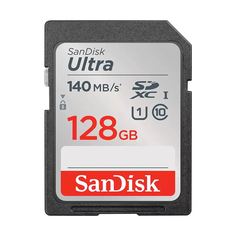 (LS) SanDisk Ultra 128GB SDHC SDXC UHS-I Memory Card 140MB/s Full HD Class 10 Speed Shock Proof T...