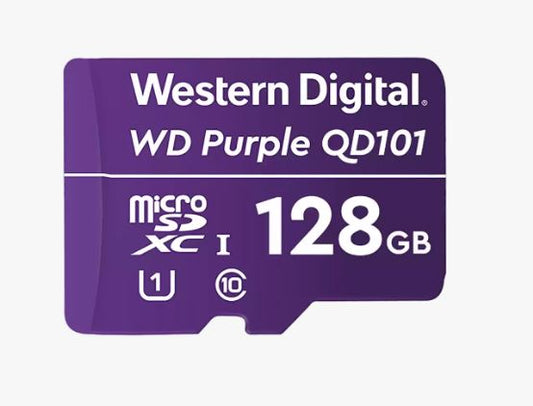 Western Digital WD Purple 128GB MicroSDXC Card 24/7 -25°C to 85°C Weather Humidity Resistant for...