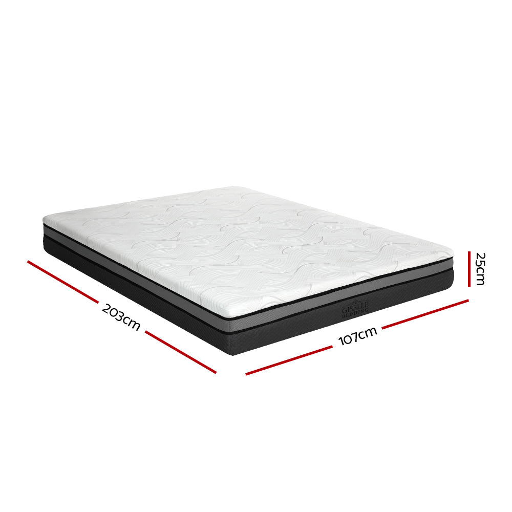 Giselle Bedding Memory Foam Mattress Bed Cool Gel Non Spring 25cm King Single - Image 2